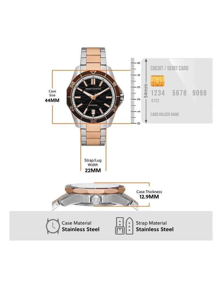 Analogue Watch in Two Tone image 6