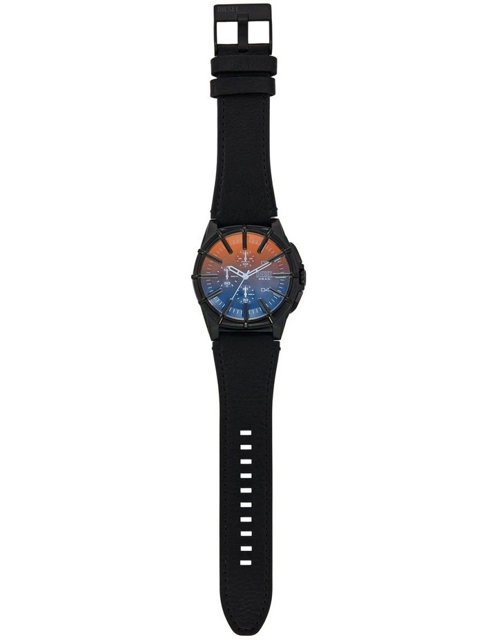 Framed Chronograph Watch in Black image 7