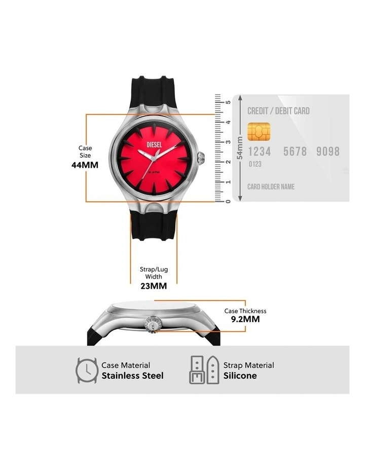 Streamline Analogue Watch in Black image 6