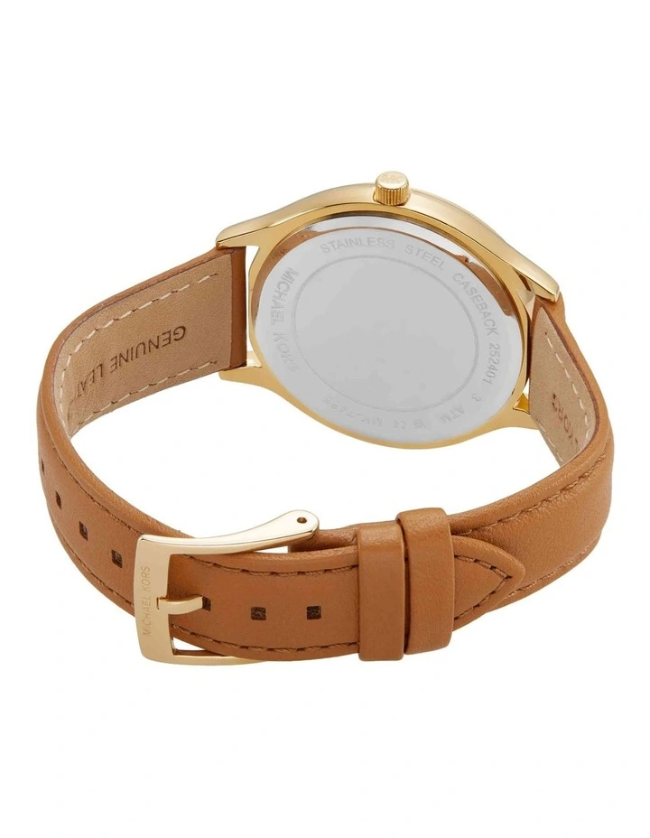 Slim Runway Analogue Watch in Brown image 4
