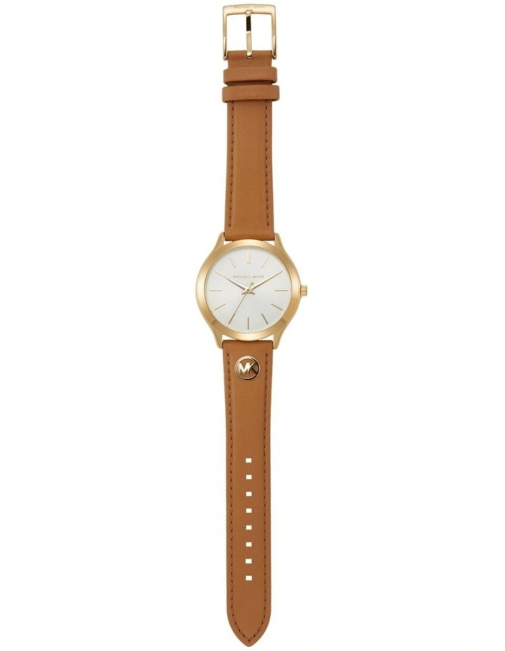Slim Runway Analogue Watch in Brown image 6