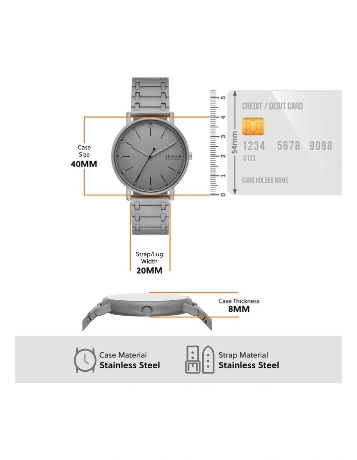 Signatur Analogue Watch in Gray image 5