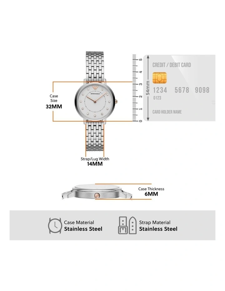 Analogue Watch AR80023 in Silver-Tone image 5