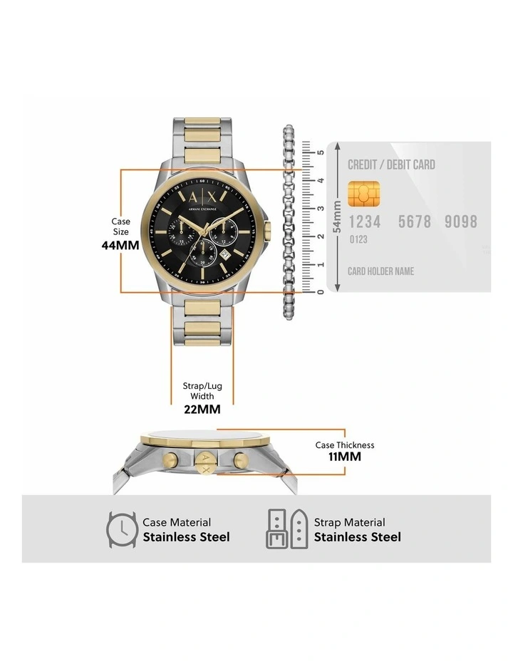 Armani Exchange Chronograph Watch AX7148SET in Two Tone | MYER