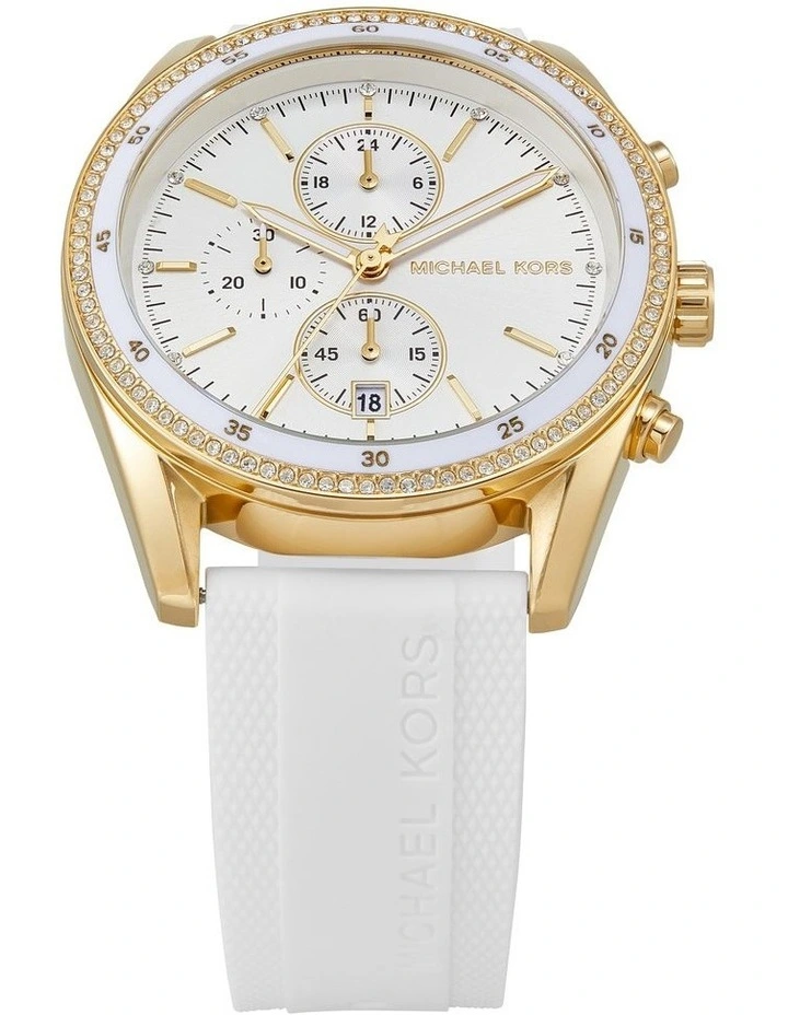 Hadyn Chronograph Watch MK7484 in White image 2