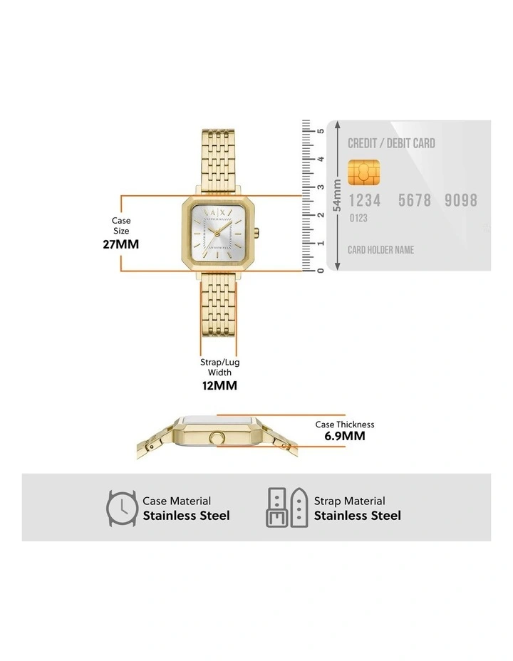 AX5725 Analogue Watch in Gold image 4