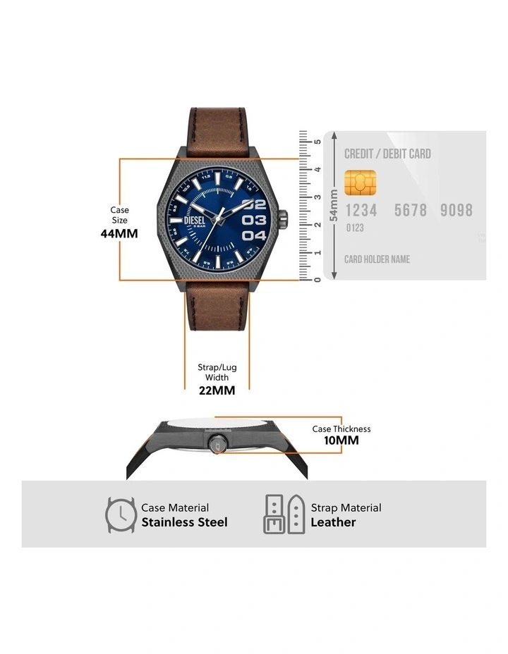 Scraper Analogue DZ2189 Watch in Brown image 5