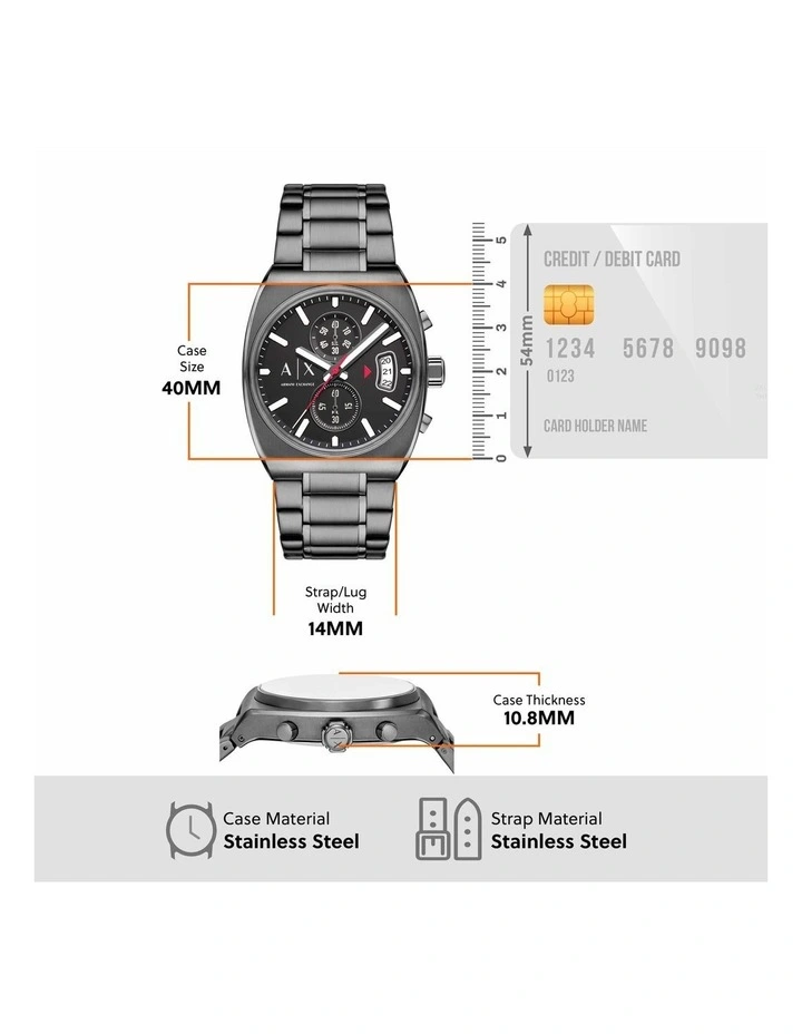 Gunmetal Chronograph Watches image 5