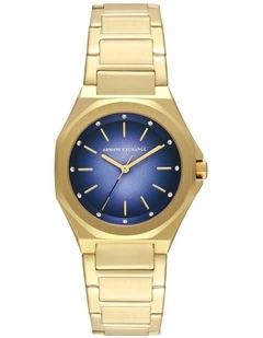 Analog Watch in Gold Tone
