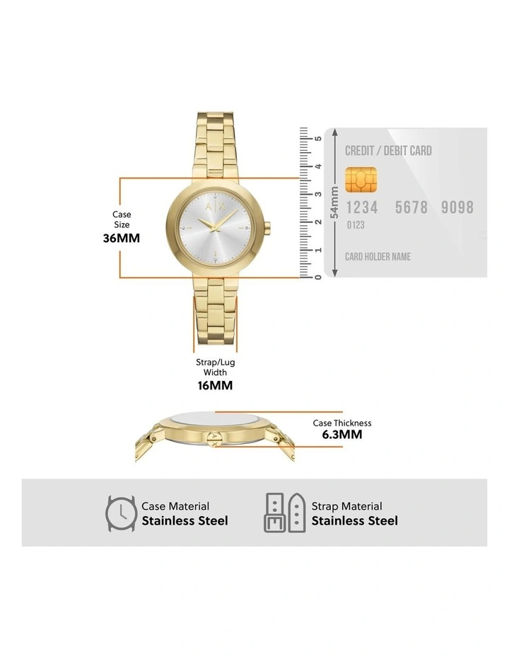 Analog Watches in Gold Tone image 5