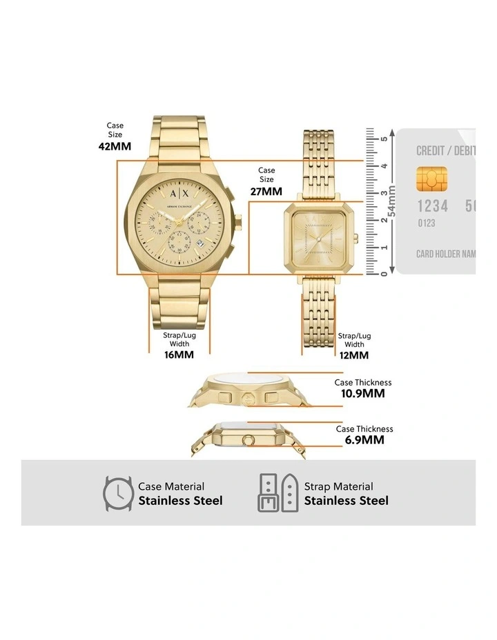 Gold Tone Chronograph Watches image 5