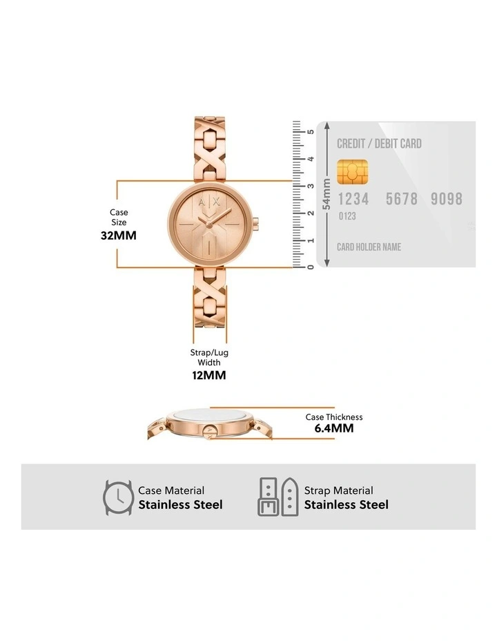 Analog Watches AX5832 in Rose Gold image 5