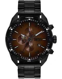 Spiked Chronograph Watches in Black