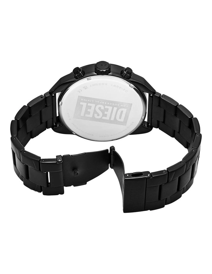 Spiked Chronograph Watches in Black image 3