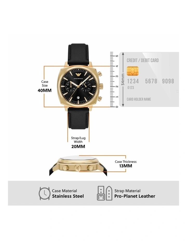 Chronograph Watches in Black image 5