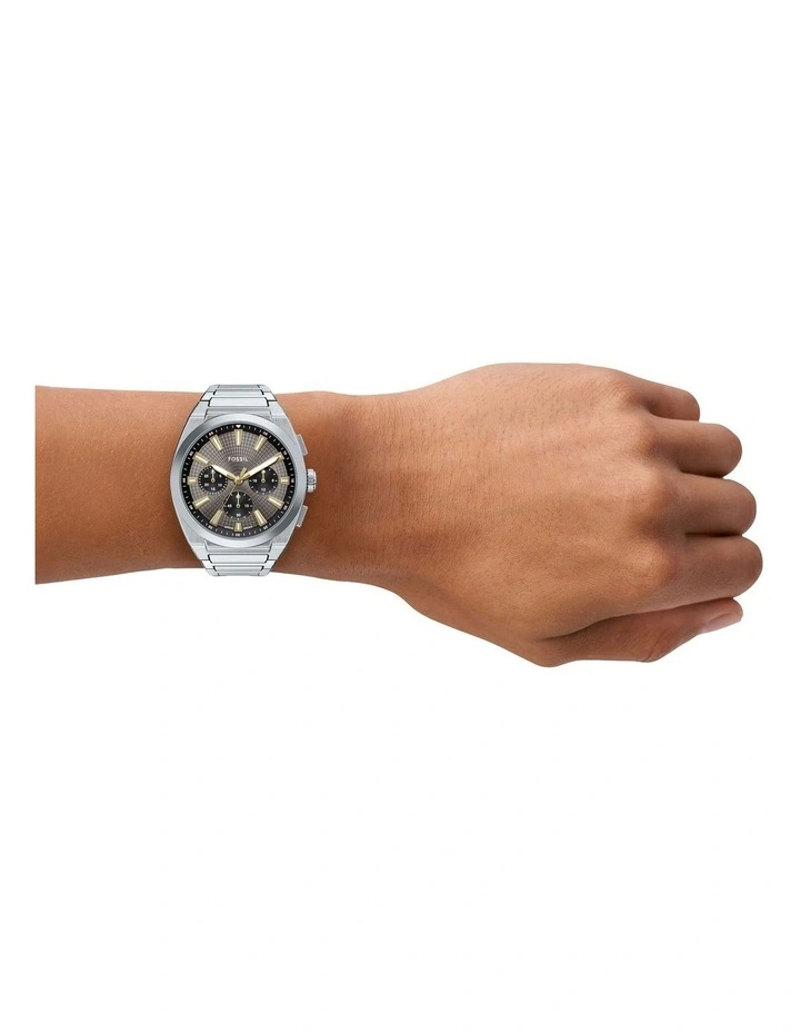 Everett Chronograph Watch in Silver image 4