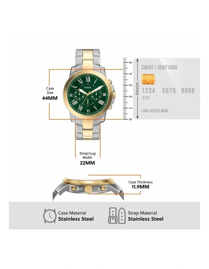 Grant Chronograph Watch in Multi image 5