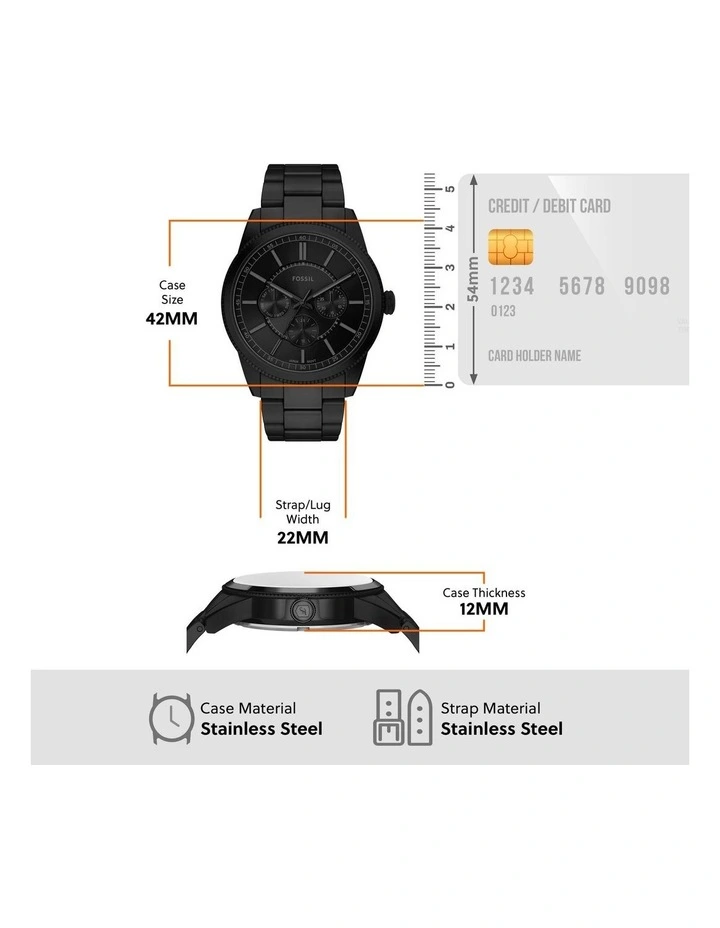 Pearson Chronograph Watch in Black image 5