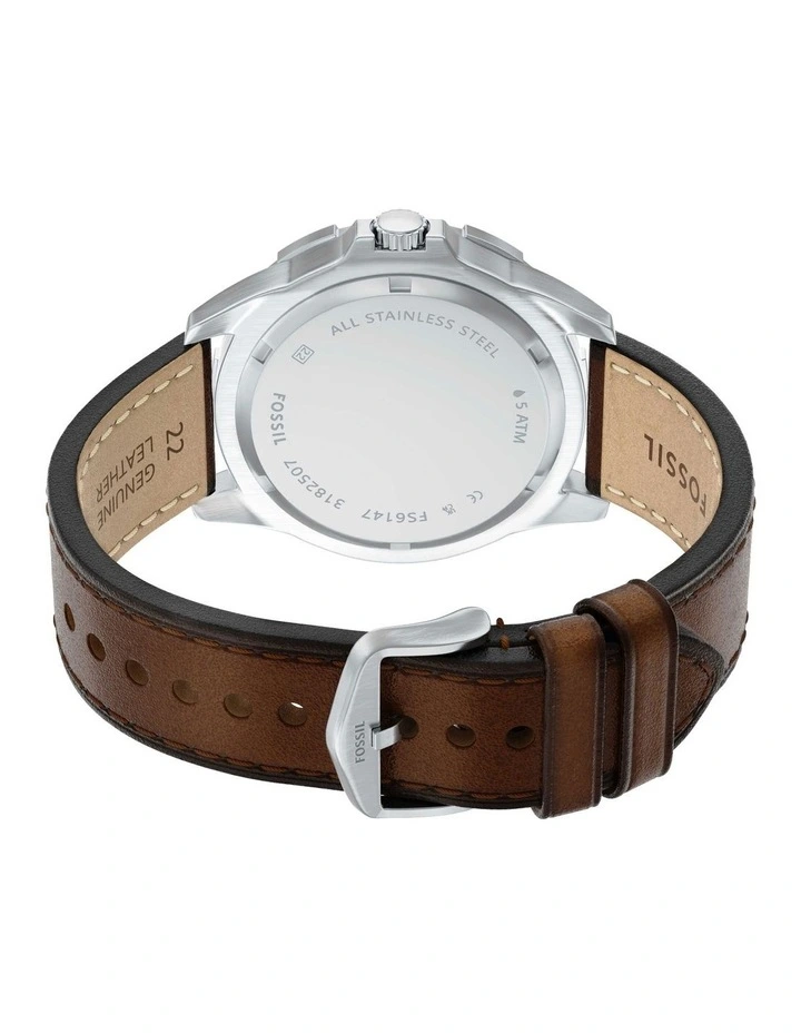 Garrett Chronograph Watch in Brown image 3