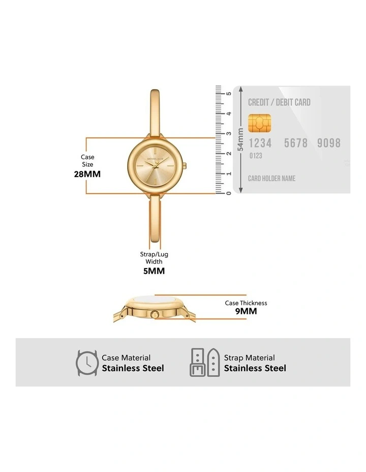 Izzy Analog Watches in Gold image 5