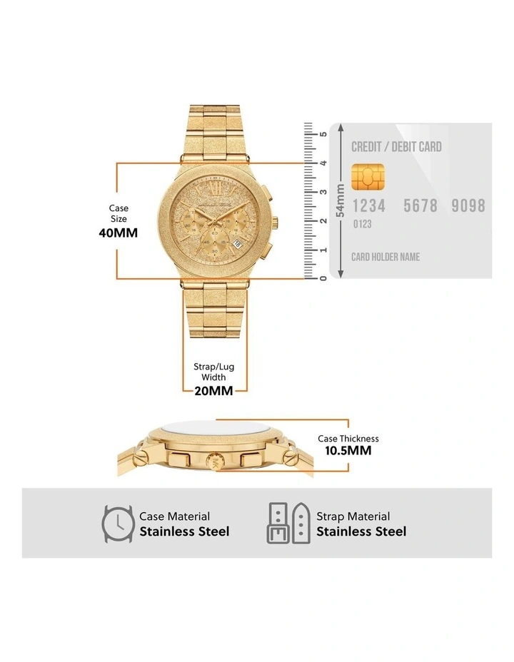 Billie Chronograph Watch in Gold image 5