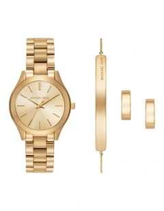 Slim Runway Analog Watch in Gold