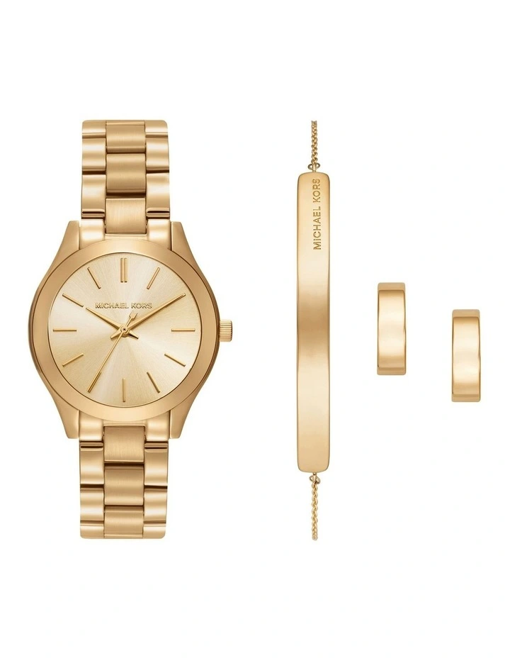 Slim Runway Analog Watch in Gold image 1