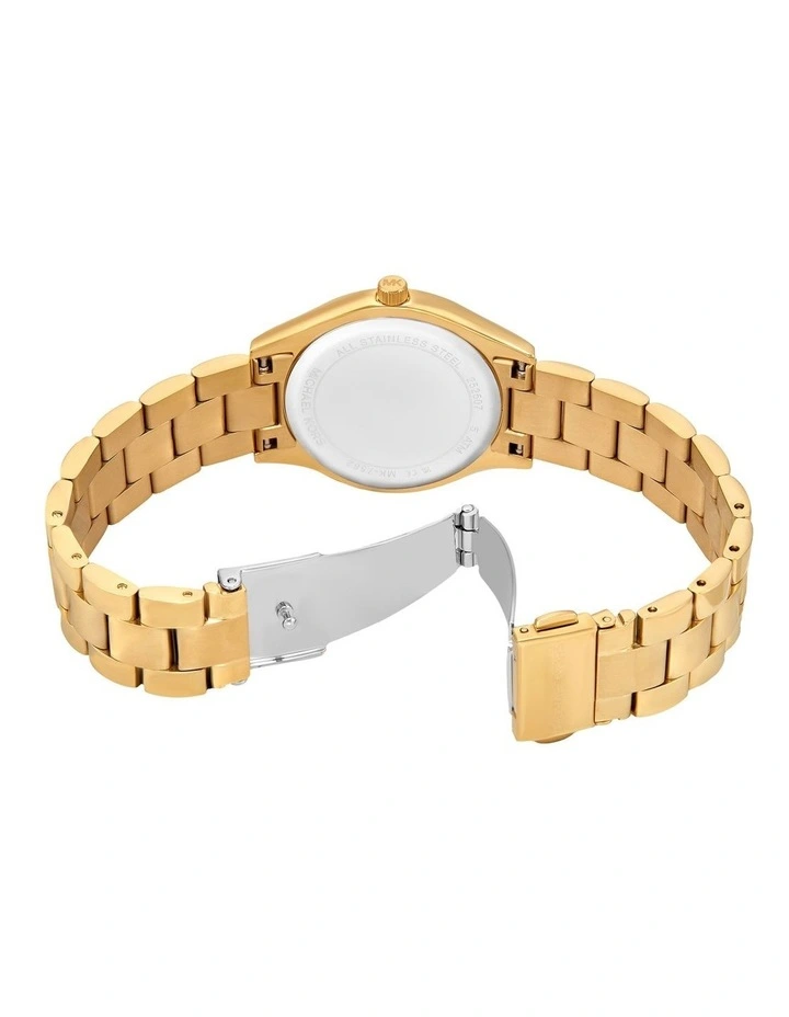 Slim Runway Analog Watch in Gold image 3