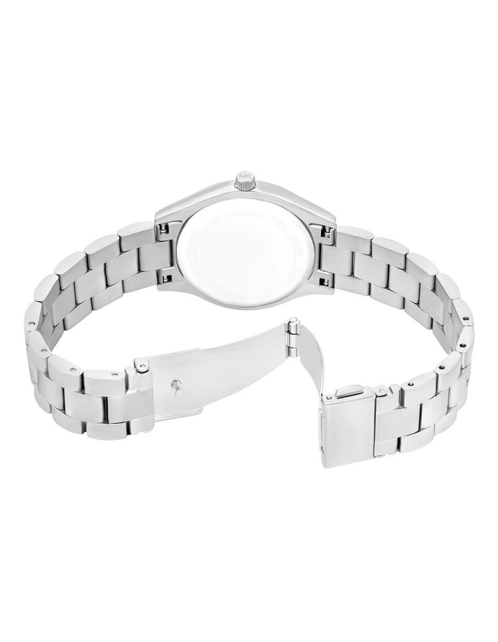 Slim Runway Analog Watch in Silver image 3