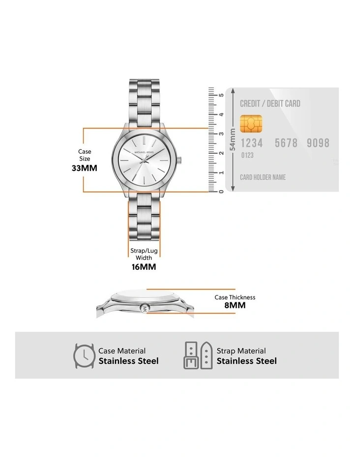 Slim Runway Analog Watch in Silver image 5