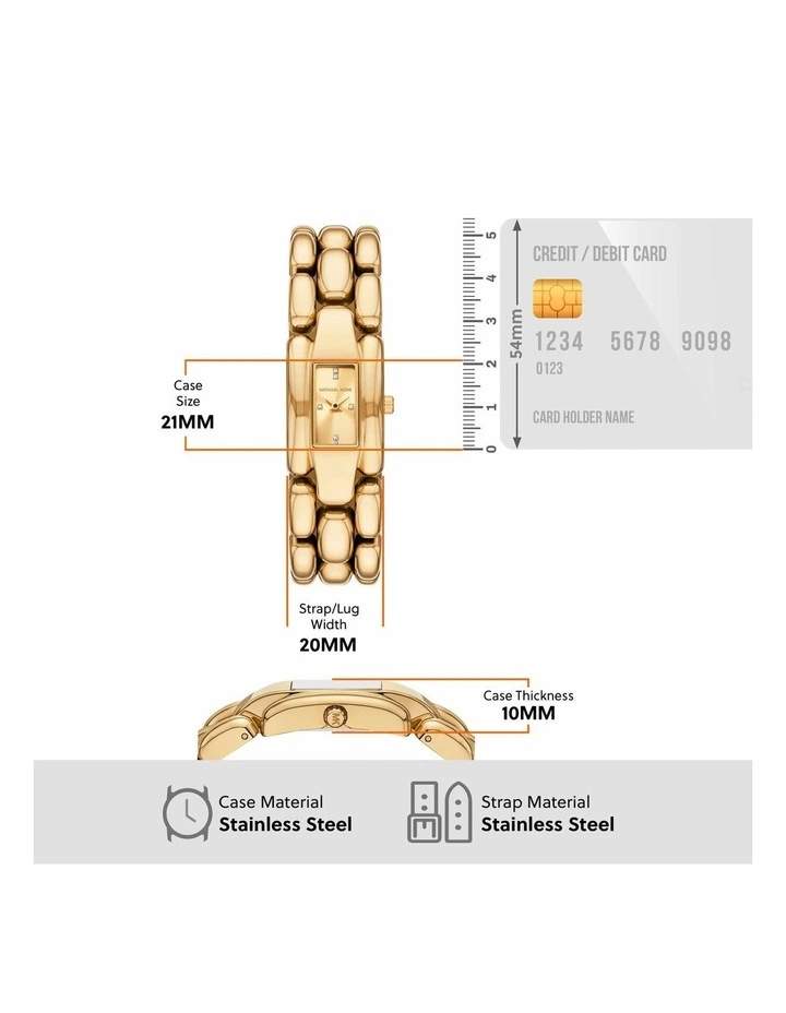 Hally Analog Watch in Gold image 5