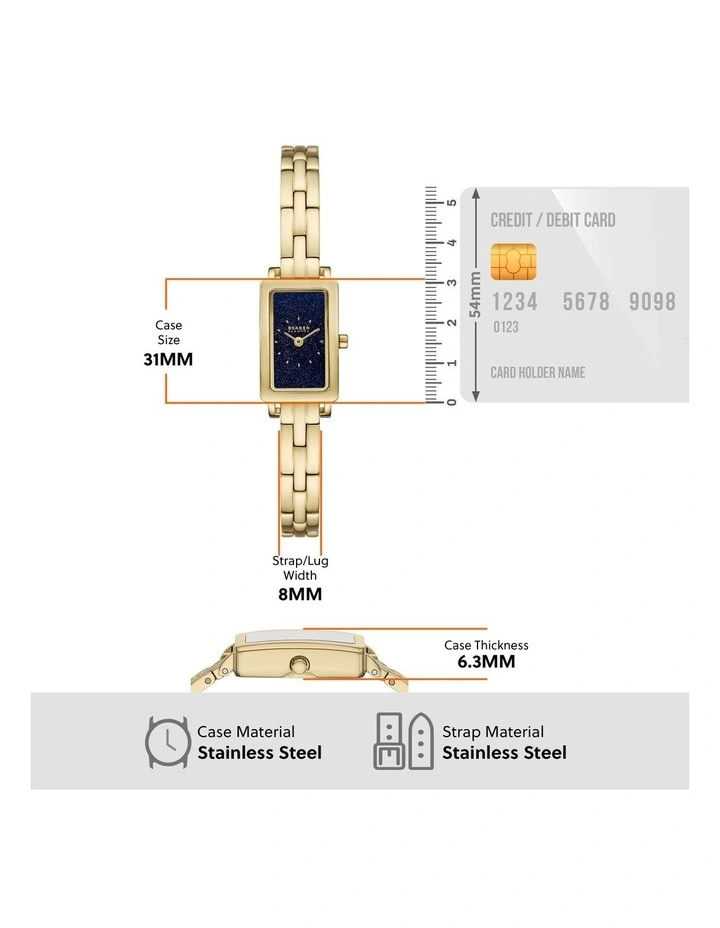 Hagen Micro Analog Watch in Gold image 5