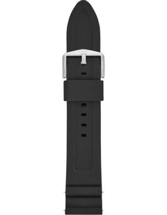 22mm Black Silicone Watch Strap