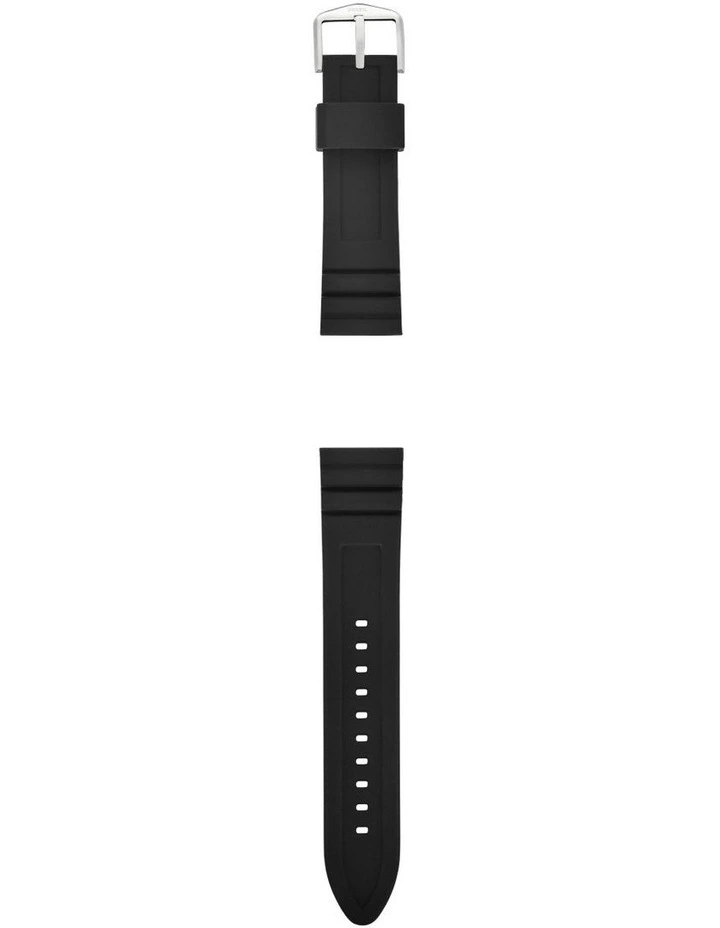 22mm Black Silicone Watch Strap image 2