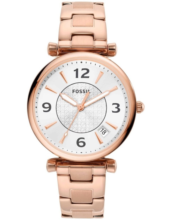 Carlie Rose Gold Tone Analogue Watch ES5158