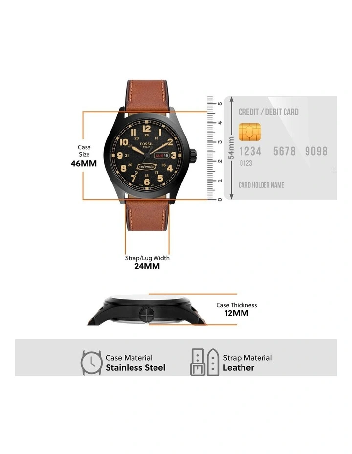 Defender Analogue Watch in Brown image 5