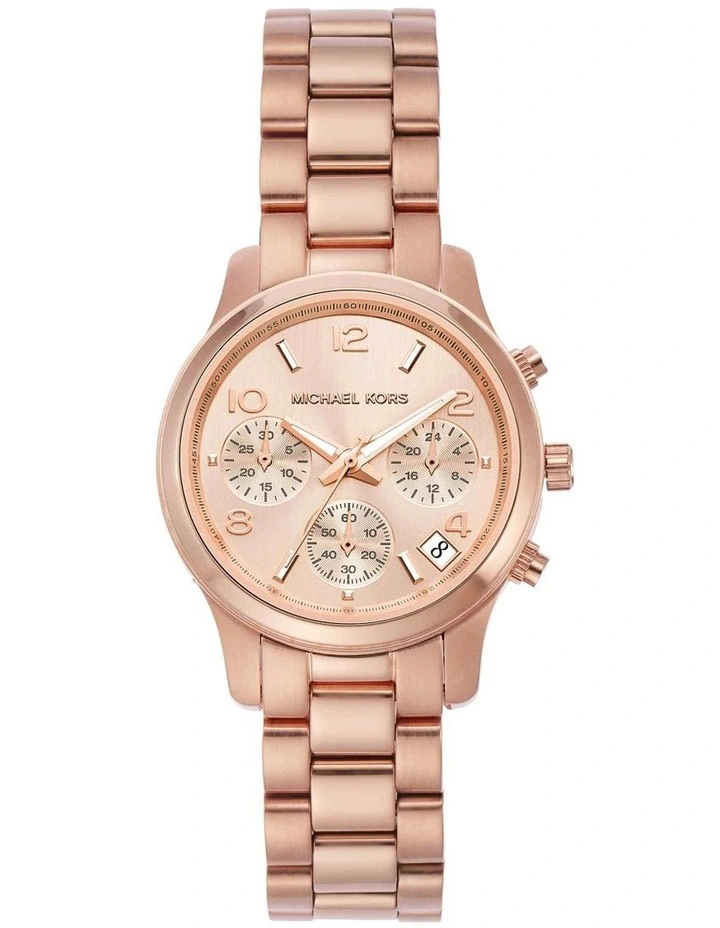 MK7327 Runway Chronograph Watch in Rose image 1