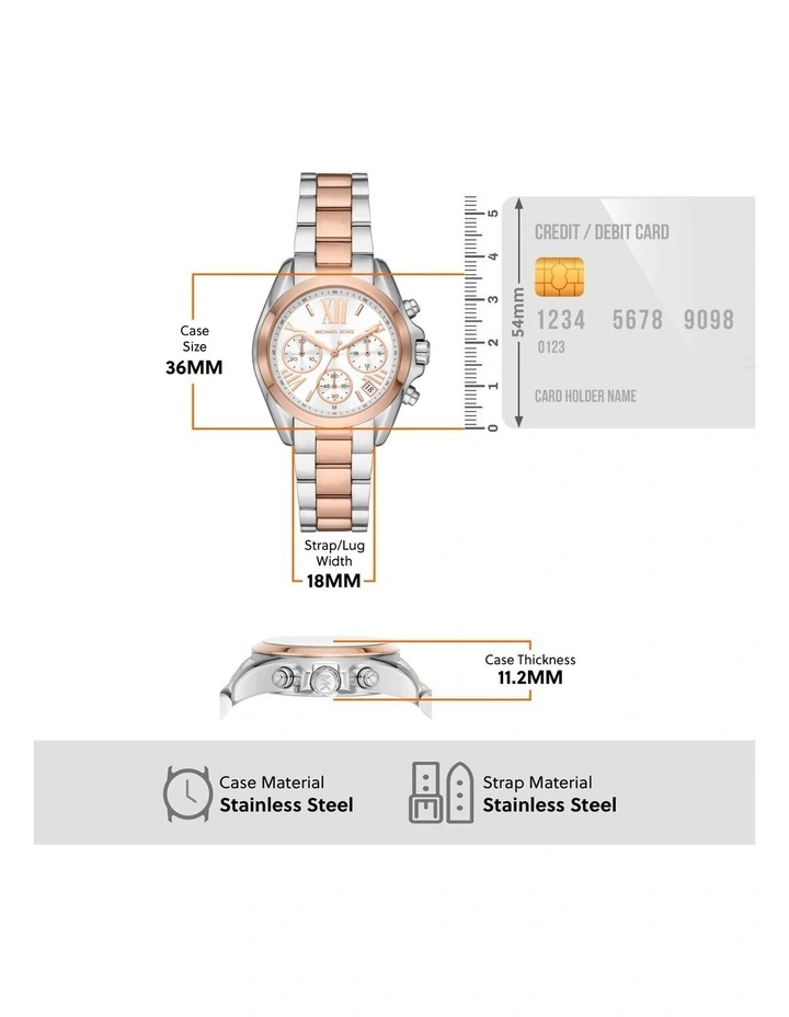 Bradshaw Chronograph Stainless Steel Watch in Two Tone image 5