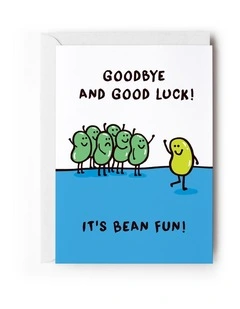 Large Card in Goodbye and Good Luck It's Bean Fun
