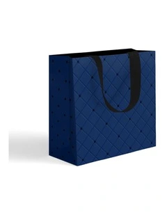 Medium Quilted Gift Bag in Navy