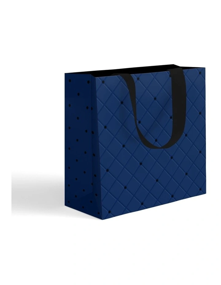 Medium Quilted Gift Bag in Navy image 1
