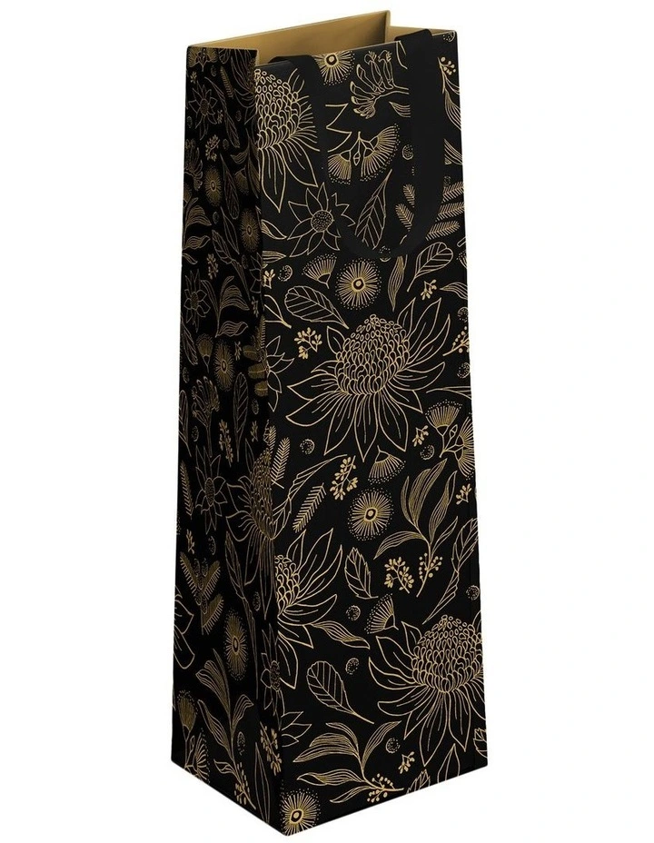 Bottle Gift Bag in Black image 1
