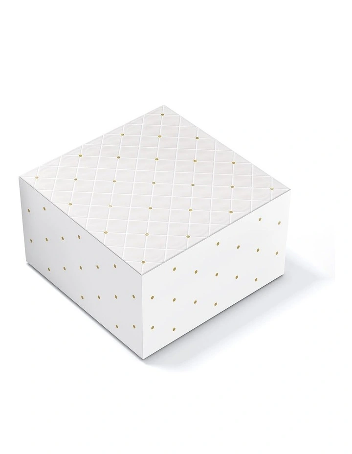 Large Quilted Gift Box in Pearl image 1