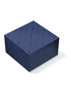 Medium Quilted Gift Box in Navy