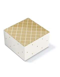 Medium Quilted Gift Box in Gold