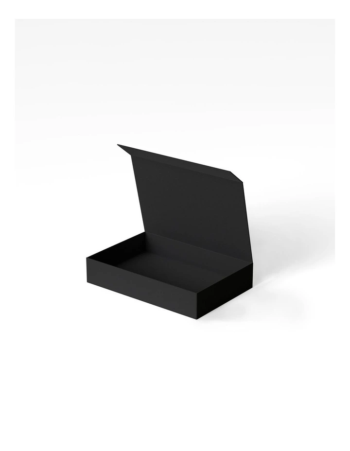 Small Magnetic Gift Box in White Poppies On Black image 2