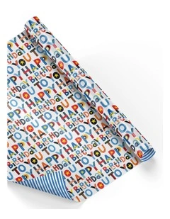 Birthday Type Roll Wrap in Multi