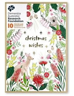 Dementia Australia Research Foundation Boxed Christmas Cards in Bush Flora