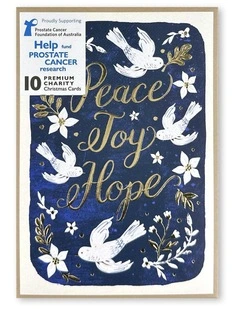 Prostate Cancer Foundation of Australia Charity Boxed Christmas Cards - Peace Joy Hope Design