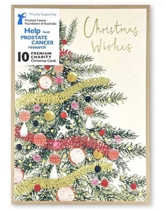 Charity Branded Boxed Christmas Card in Tinsel Magic Design